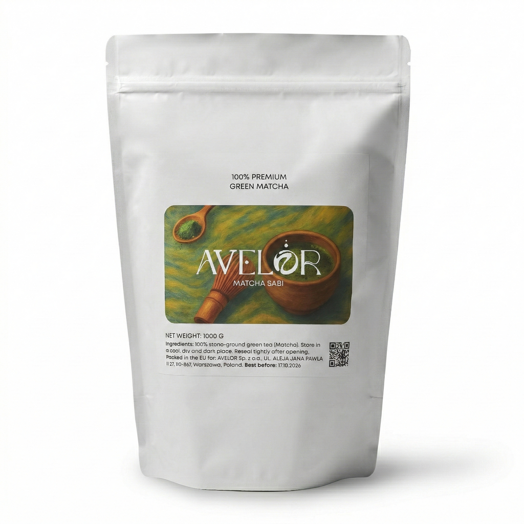 Avelor Sabi Ceremonial Matcha Green Tea Powder, 100% Natural, 1000g.