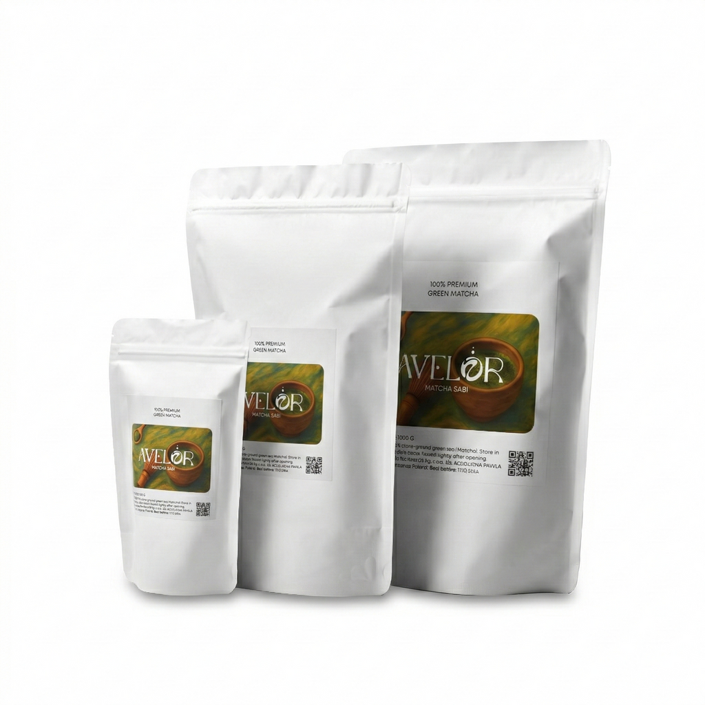 Avelor Sabi Ceremonial Matcha Green Tea Powder, 100% Natural, 100g.